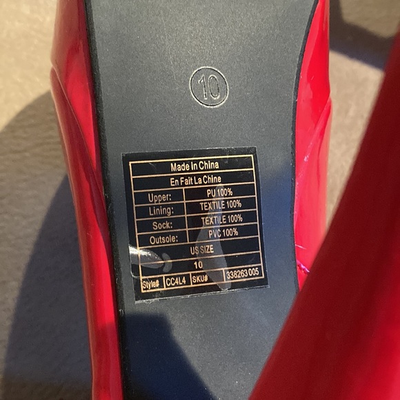 Hot topic size 10 red hot heels - Picture 8 of 8
